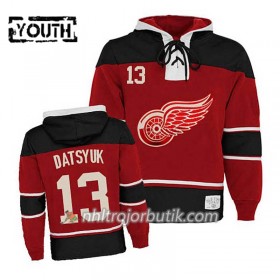 Barn Ishockey Detroit Red Wings Pavel Datsyuk 13 Röd Sawyer Hooded Sweatshirt